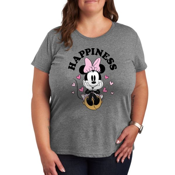 

Футболка oversize с принтом «Minnie Mouse» и сердечками Disney, серый