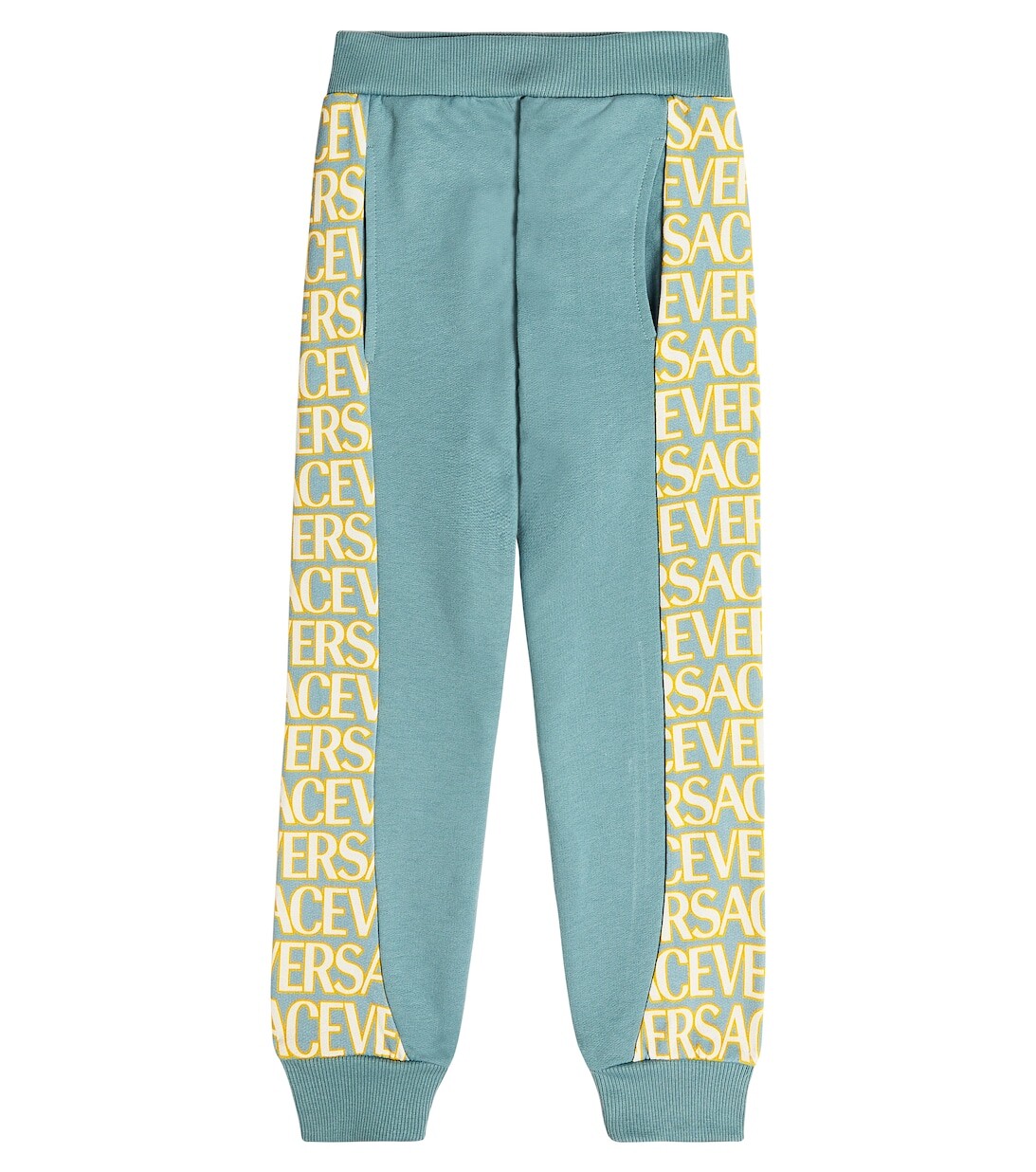 

Хлопковые спортивные штаны с логотипом Versace, синий