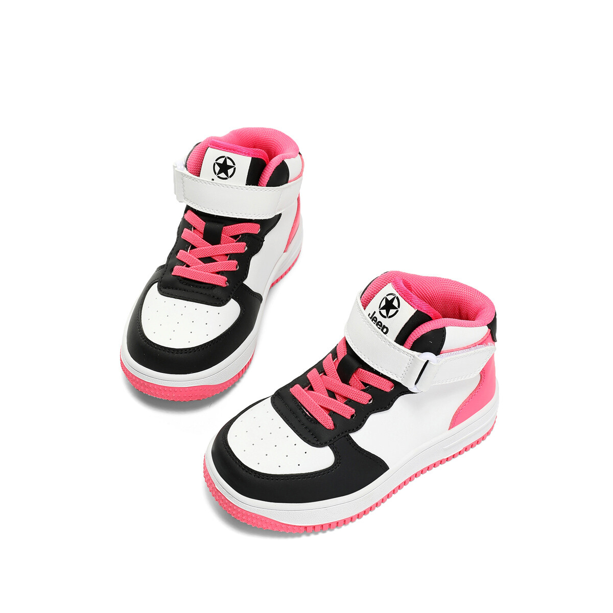 Детские кроссовки для скейтбординга Kids Mid-top Black/розовые Jeep, розовый — фото 3
