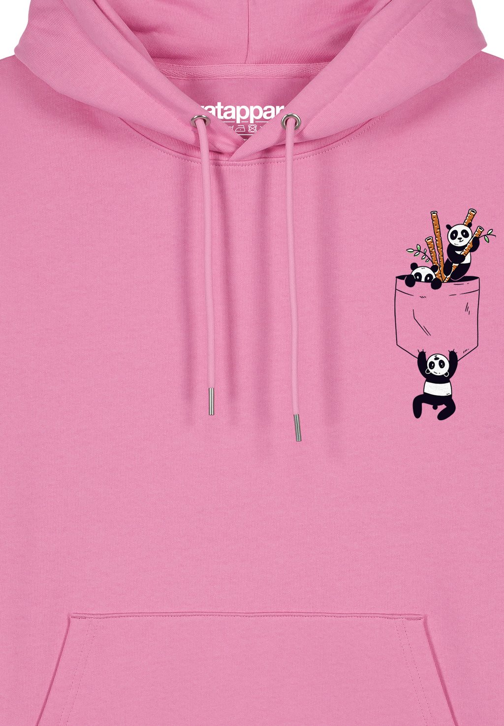 

Толстовка с капюшоном POCKET PANDAS watapparel, светло-розовый