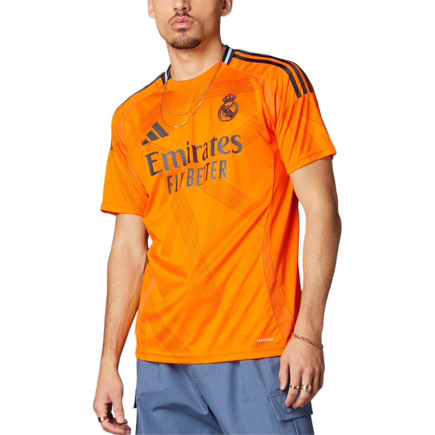 Футболка Real Madrid мужская оранжевая Adidas, оранжевый — фото 3