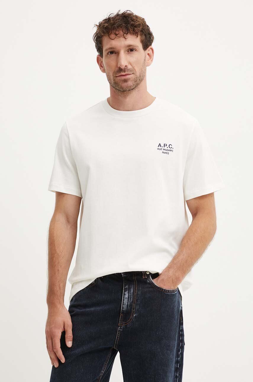 

A.P.C. стандартная хлопковая футболка Rue Madame GOTS, бежевый