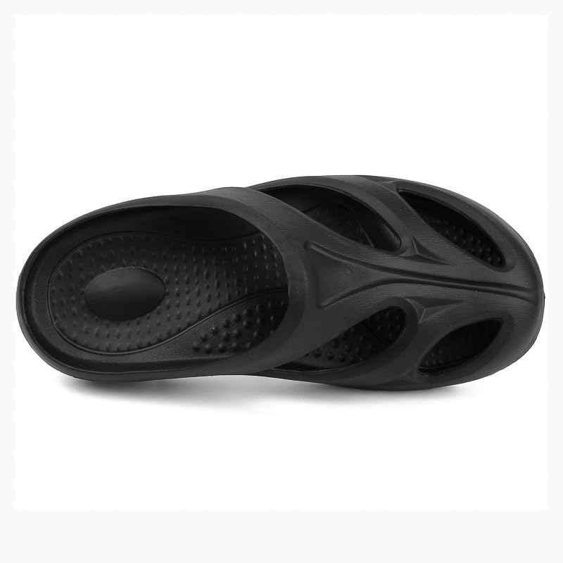 Мужские спортивные сандалии для восстановления, с амортизирующей подошвой, шлепанцы Shanti, удобные, легкие, для лета, бассейна и пляжа Niddislip, черный — фото 2