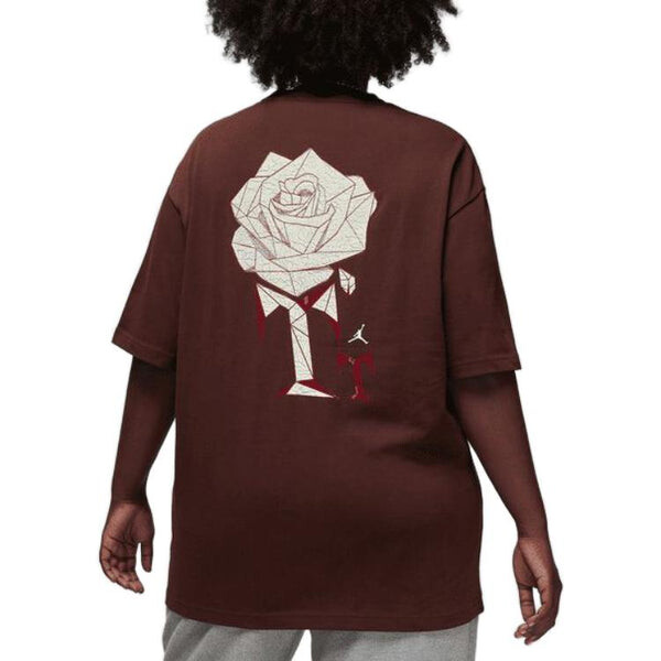 Футболка (WMNS) Air Jordan x Teyana Taylor Vintage T-shirt 'Earth', цвет earth/sail — фото 4