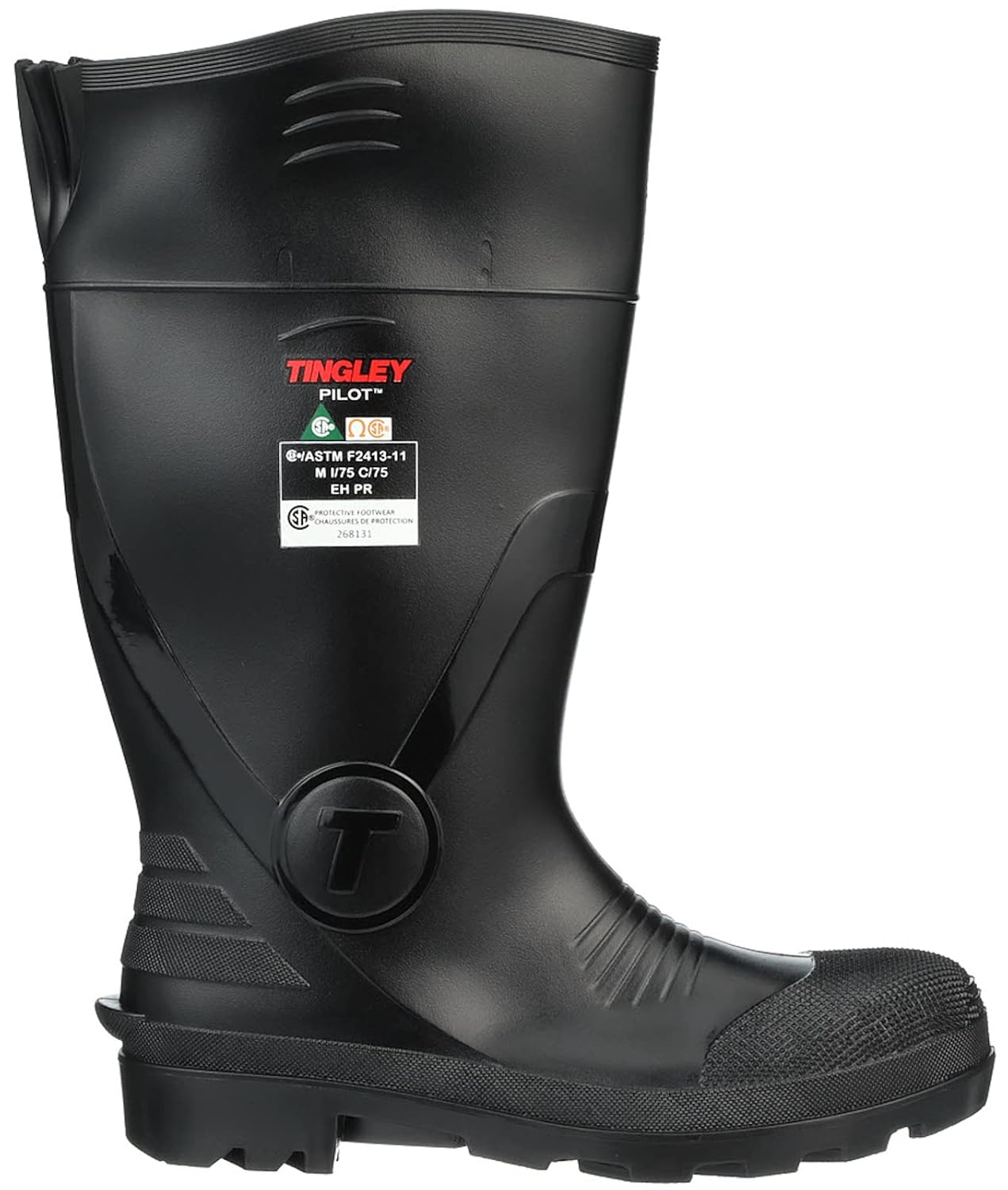 

Защитные ботинки Tingley Pilot 31341 с жестким носком и стойкостью к проколам, мужской размер 7 / женский размер 9, черные