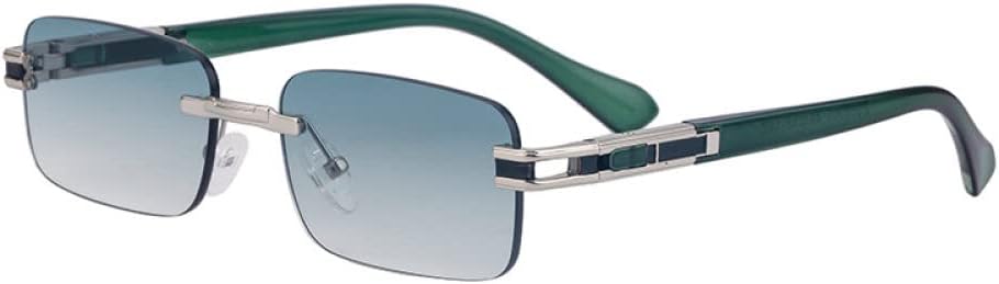 

Мужские солнцезащитные очки без оправы, прямоугольные, винтажные, с градиентным переходом цвета, для вождения, ретро, ​​для активного отдыха, с защитой от УФ-излучения UV400 LANGSER, C04