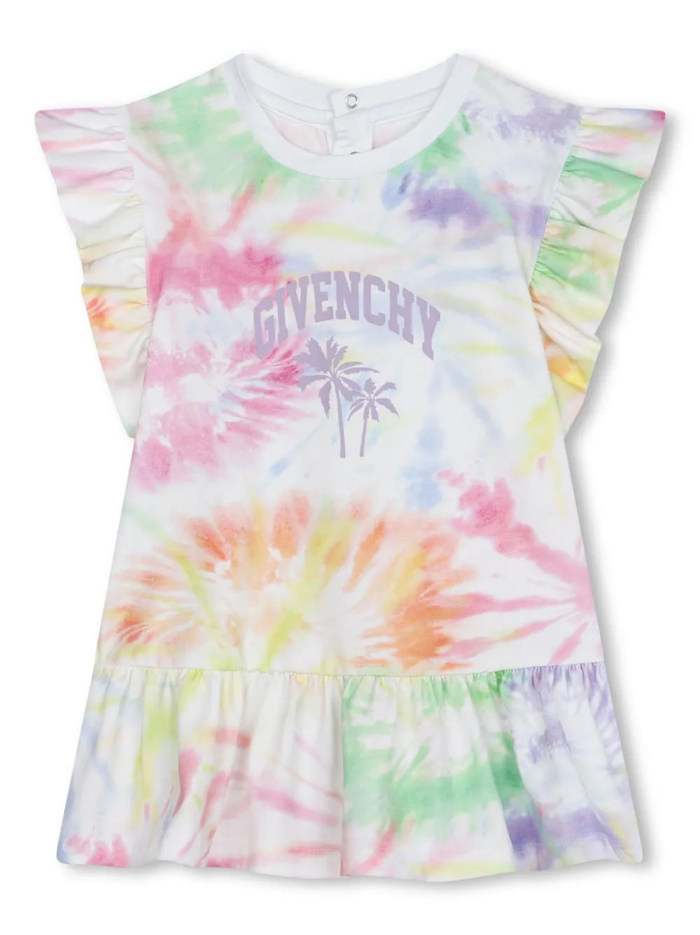 

Расклешенное платье с принтом Givenchy Kids, белый