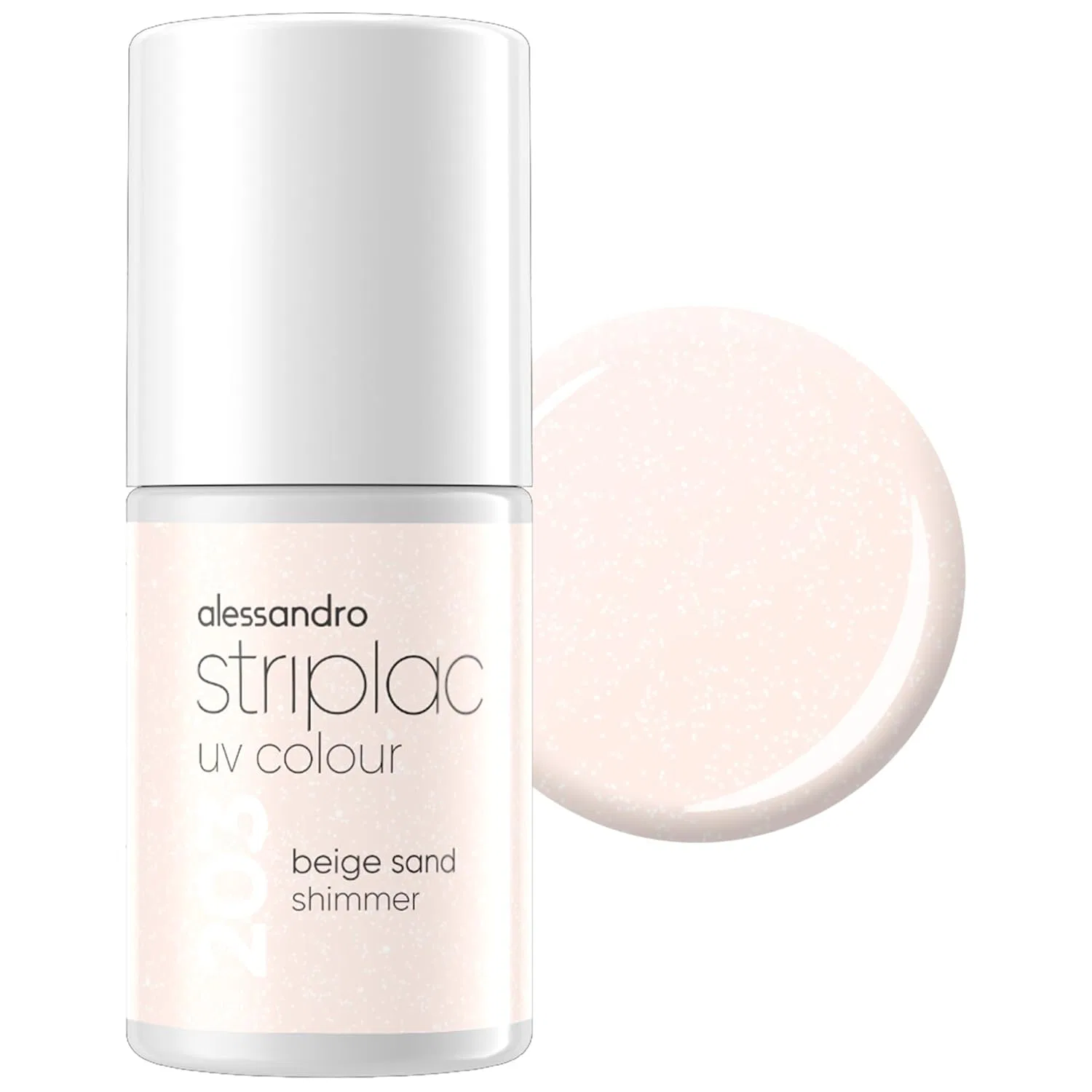 УФ-лак для ногтей alessandro Striplac Beige Sand Shimmer 6.5 мл Alessandro