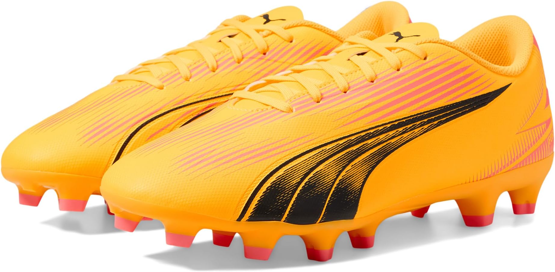 

Кроссовки PUMA Ultra Play Firm Ground/Artificial Ground Soccer Cleats, цвет Sun Stream/Puma Black/Sunset Glow