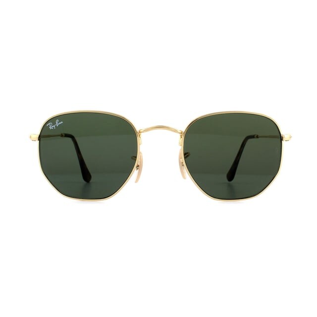 

Очки солнцезащитные шестиугольные 3548н 001 зеленые г 15 Ray-Ban, желтый
