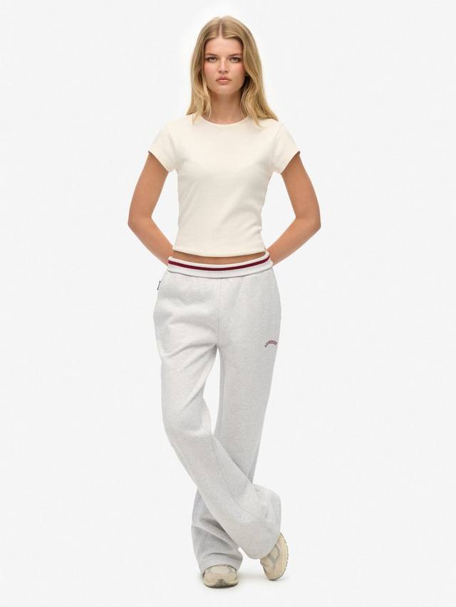 

Athletic Essentials Logo низкие расклешенные джоггеры Superdry, Vintage White Marl