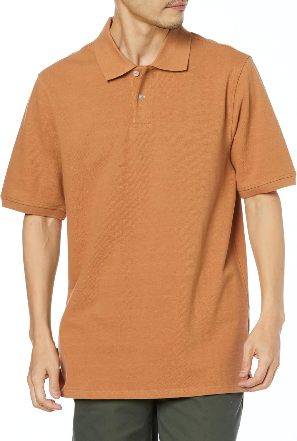 

Мужская хлопковая поло-рубашка пике Amazon Essentials, стандартного кроя, цвет Tan