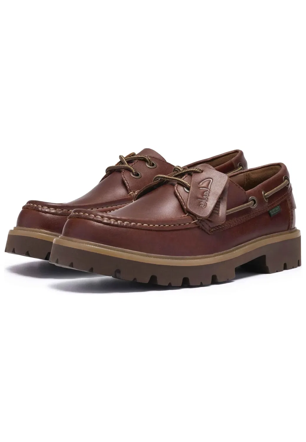 Полуботинки с кожаным верхом Clarks, коричневый — фото 3