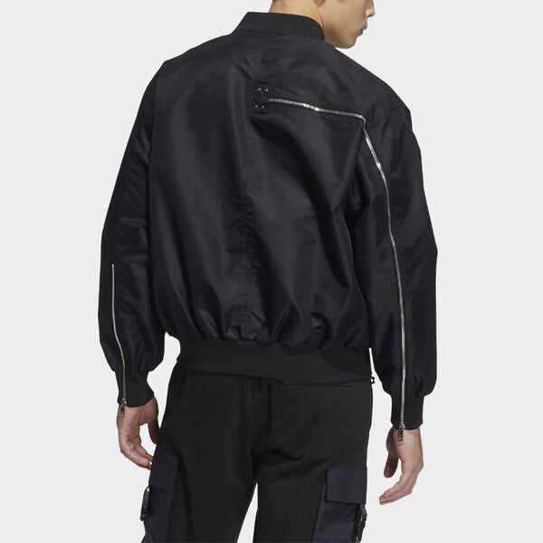Куртка adidas originals Zipper Jkt Solid Color Sports Jacket Black, черный — фото 3
