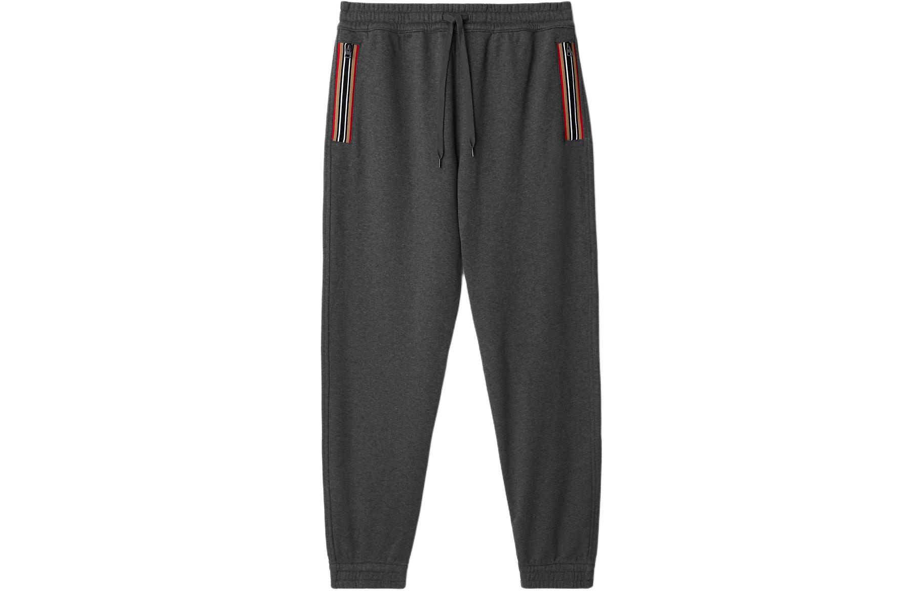 

Вязаные спортивные брюки мужские темно-серые Burberry