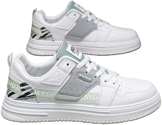 

Мужские дышащие кеды из канвы - низкие шнурованные всесезонные кроссовки, повседневные кроссовки для скейтборда и вождения для активного отдыха и повседневной носки Hhhchpm, белый