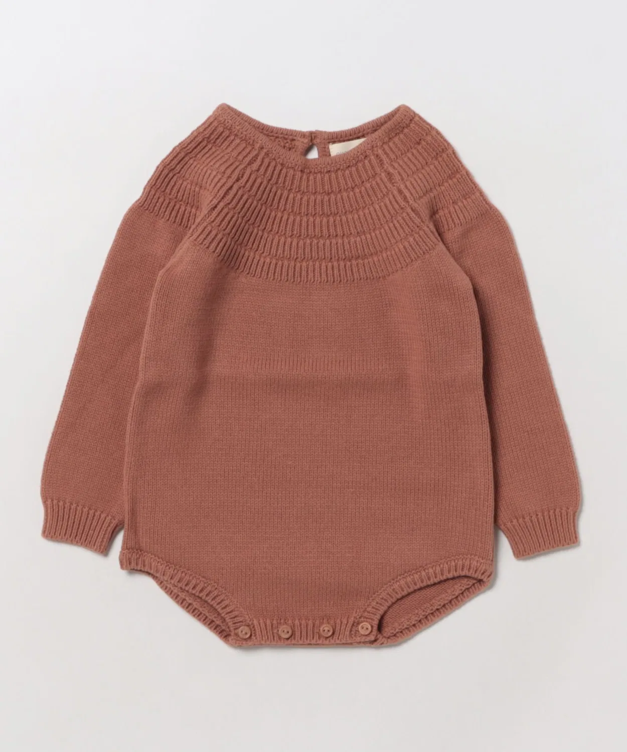 Ромпер вязаный RS Rosie Romper, органический хлопок, цвет шоколад