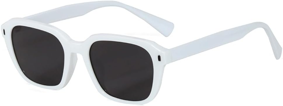 

поляризованные солнцезащитные очки синего и коричневого цвета, модные мужские и женские квадратные солнцезащитные очки для женщин с защитой от УФ-излучения UV400, унисекс, ацетатные очки WNCKSQ, White With Black