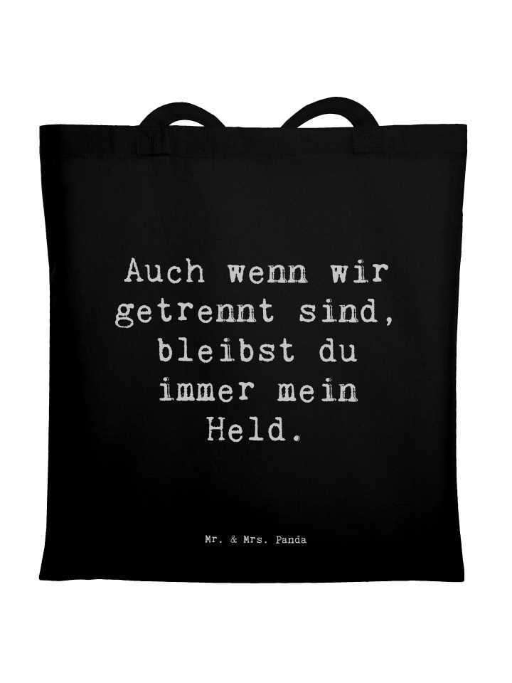 

Сумка Mr. & Mrs. Panda Tragetasche Spruch Trennung von den Eltern Held..., черный