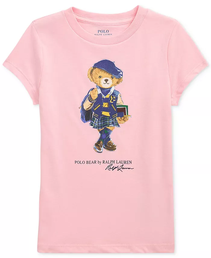 

Футболка из хлопкового джерси с медвежонком Polo для малышей и девочек Polo Ralph Lauren