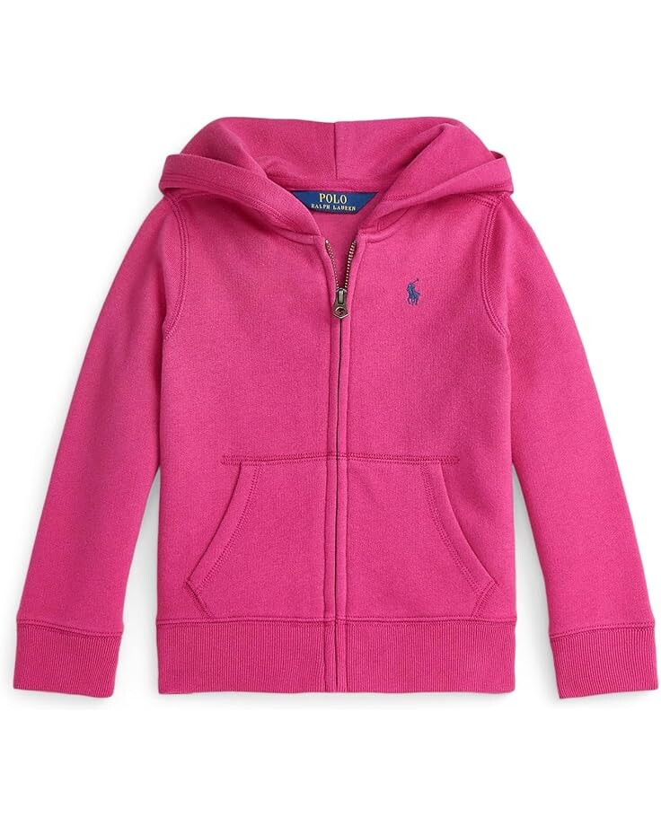 

Худи Polo Ralph Lauren Kids Fleece Full Zip Hoodie, цвет College Pink W/Navy Pp