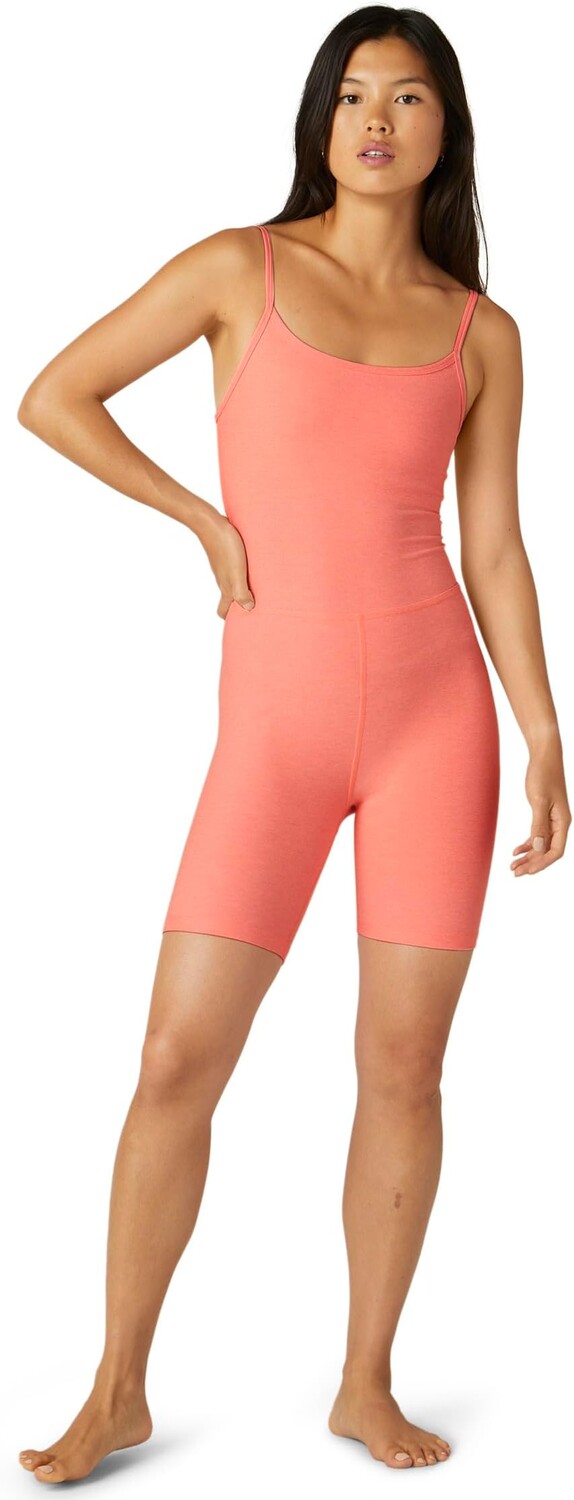 

Комбинезон Beyond Yoga Spacedye Get in Gear Biker Jumpsuit, цвет Electric Peach Heather