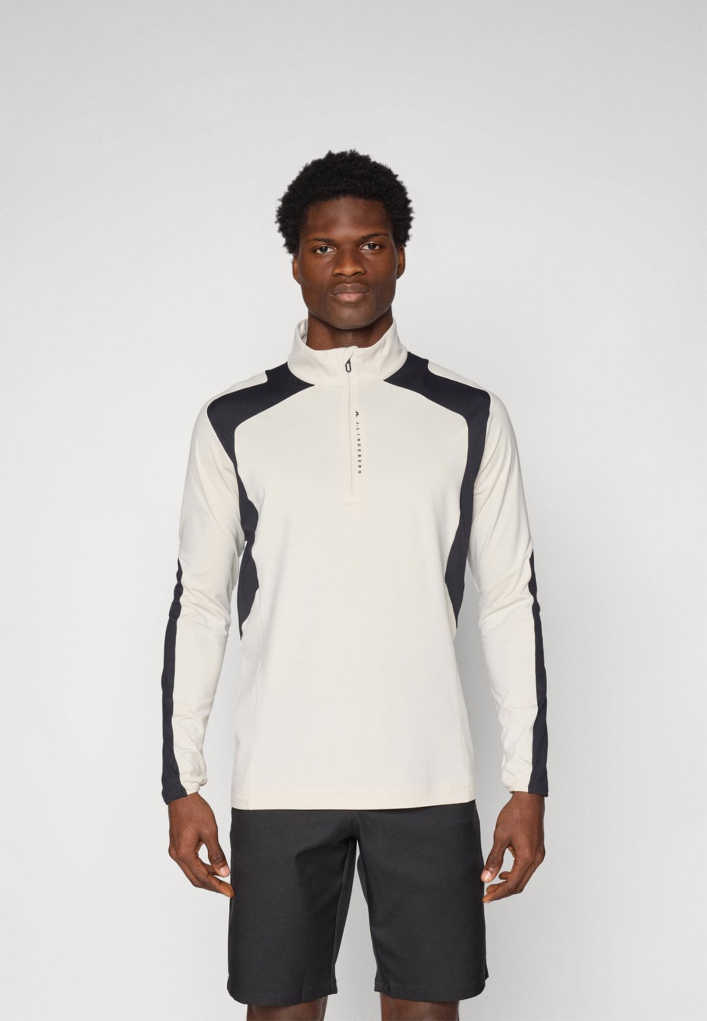 

Лонгслив LEANDER QUARTER ZIP MID LAYER J.LINDEBERG Sports, коричневый