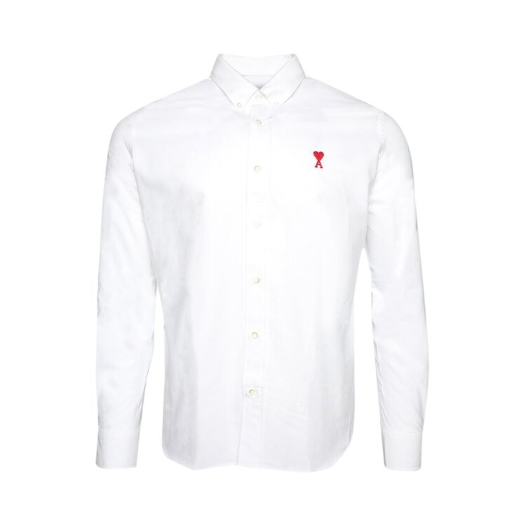 

Рубашка Ami ADC Red Heart Oxford 'Natural White', белый