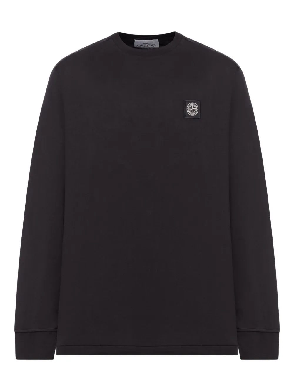 

Хлопковая толстовка с нашивкой-логотипом Stone Island, черный