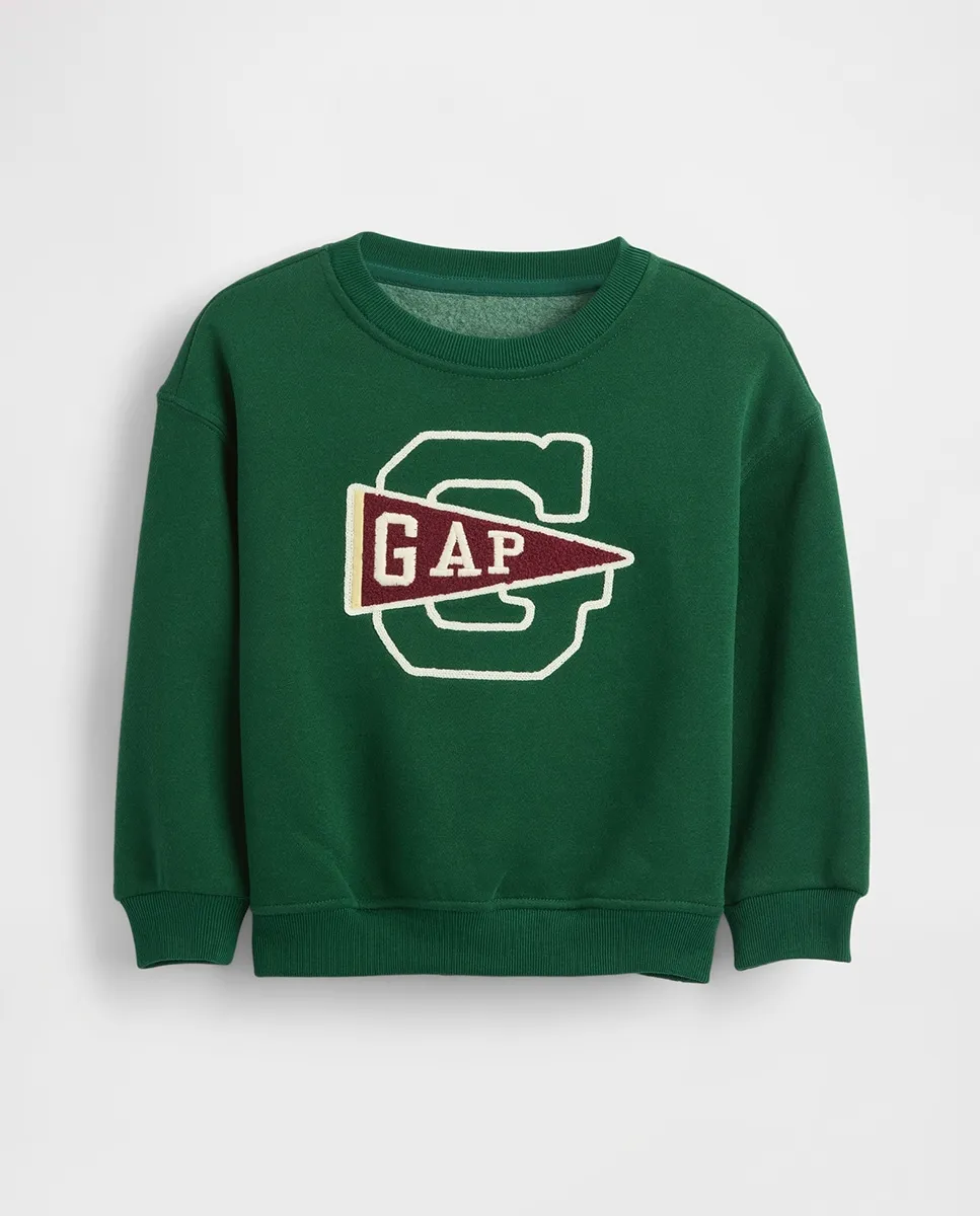 

Винтажная мягкая детская толстовка с логотипом Varsity Gap, зеленый