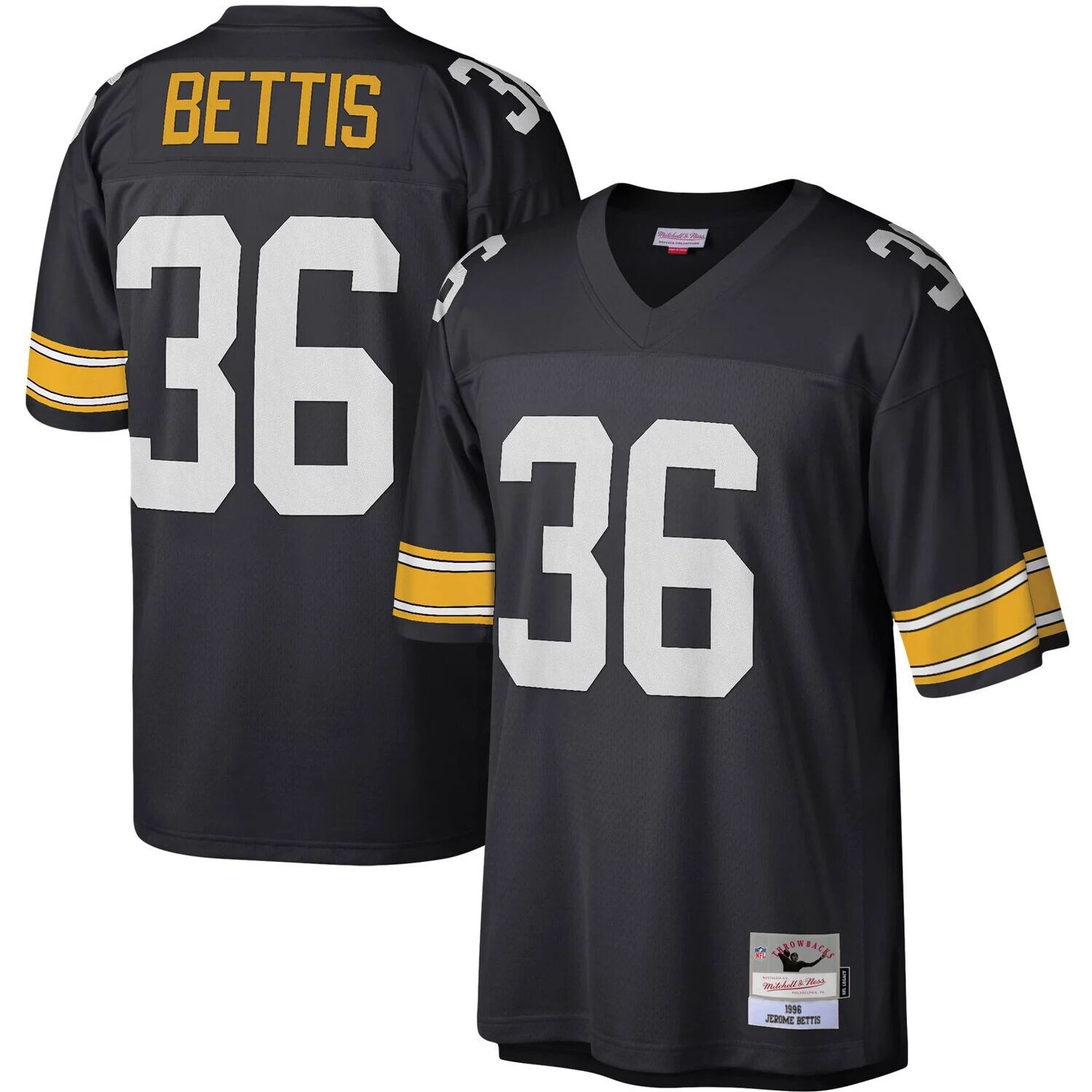 

Мужская футболка Mitchell & Ness Jerome Bettis Black Pittsburgh Steelers Legacy Replica Джерси