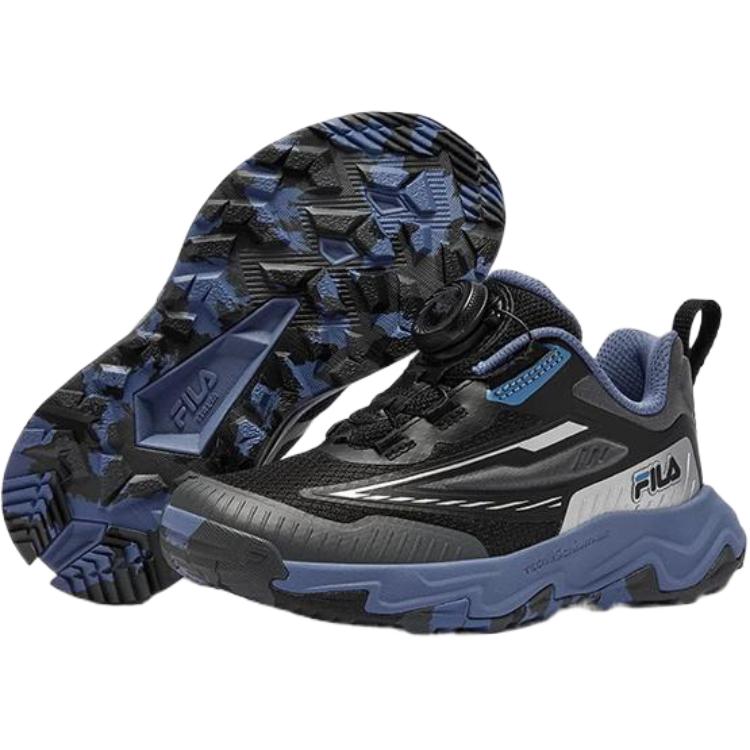 FILA KIDS Ling Leopard 3 устойчивые к истиранию детские тренировочные кроссовки black/shadow black gray kids — фото 4