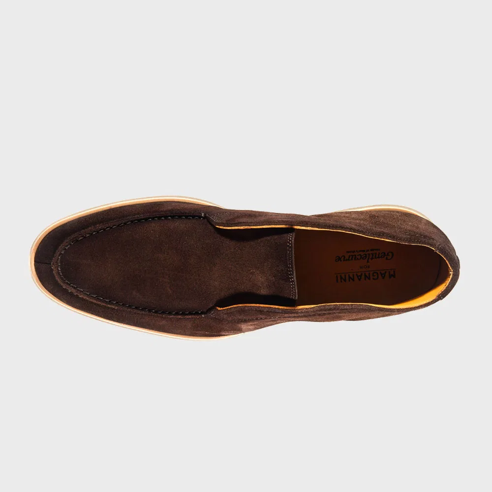 Мужские мокасины Magnanni 25121 из телячьей кожи, цвета какао — фото 2