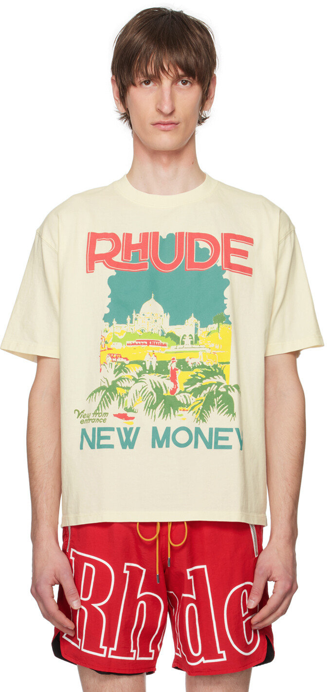 

Кремового цвета Футболка из подоконника Rhude