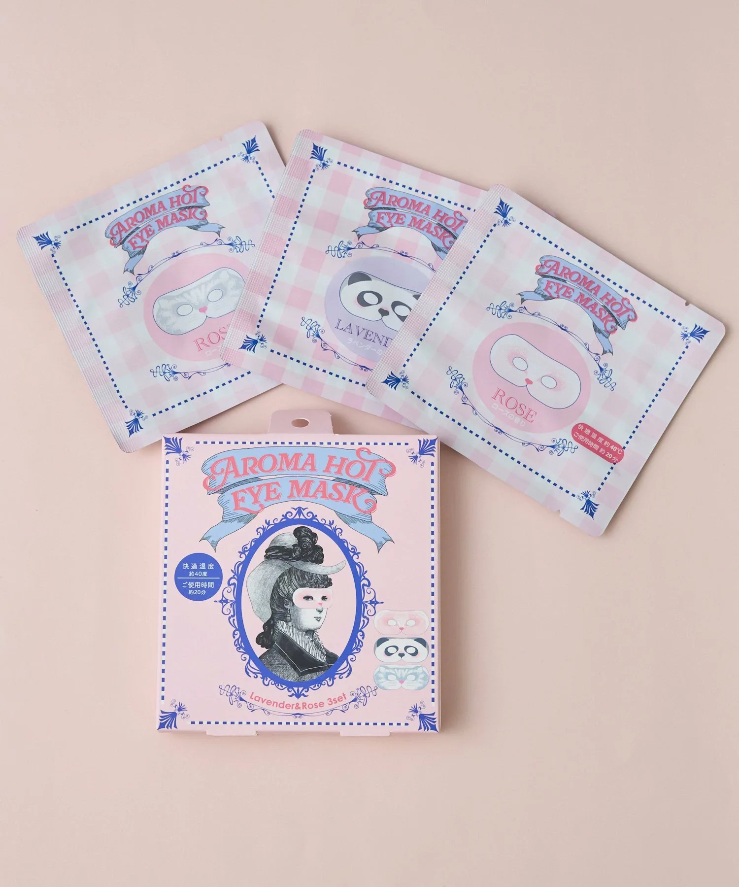 Ароматическая горячая маска для глаз, 3 шт Birthday Bar, Baby Pink — фото 3