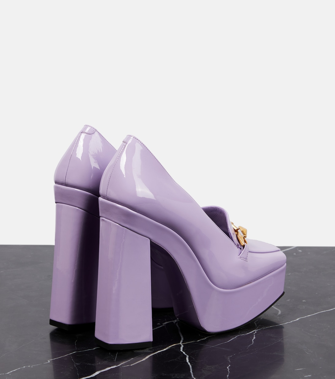 Туфли-лодочки из лакированной кожи с отделкой Diamond Tilda Jimmy Choo, Wisteria — фото 3