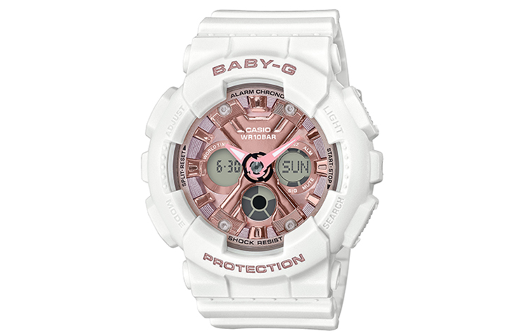 

Женские часы BABY-G розовые CASIO, бело-розовые