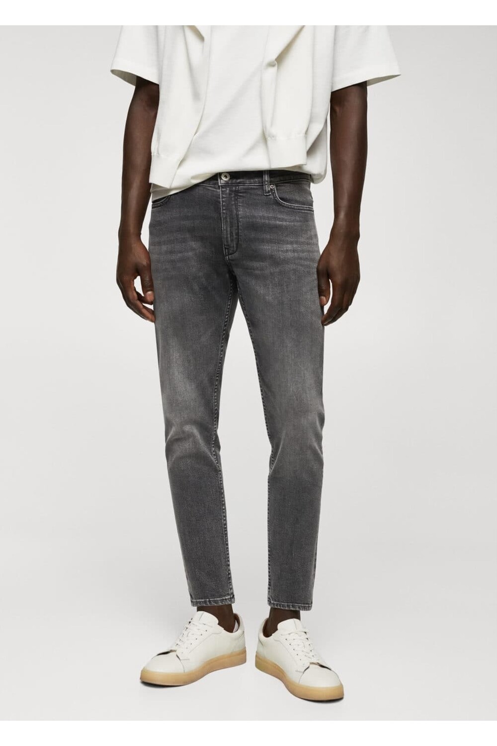 

Укороченные зауженные джинсы Tom Mango, серый