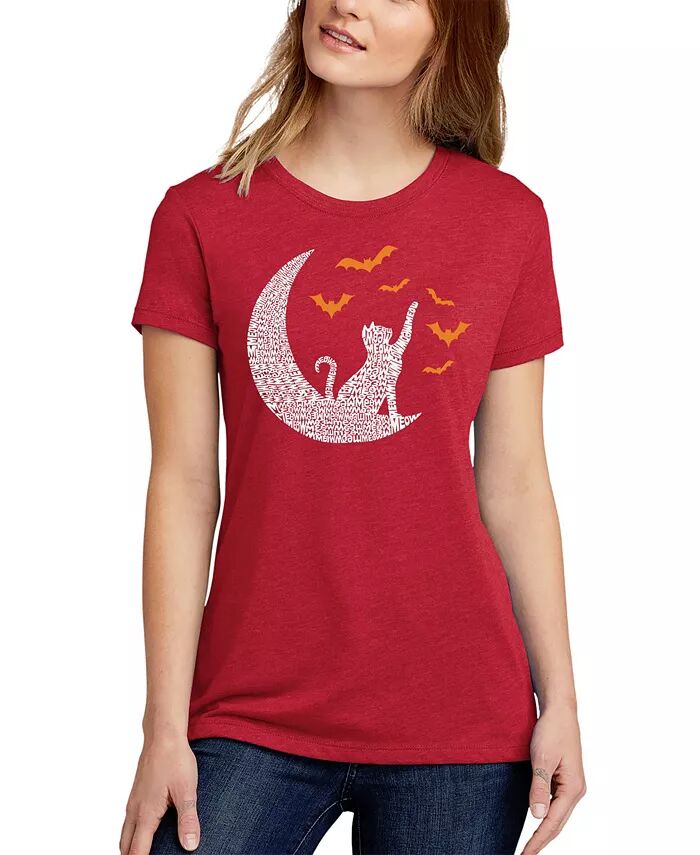 

Женская футболка Lunar Bats Premium Blend Word Art LA Pop Art, красный