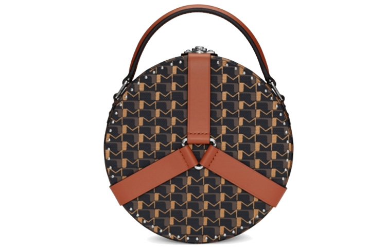 

Moynat Женская клатч с одним плечевым ремнем угольного черного и коричневого цветов