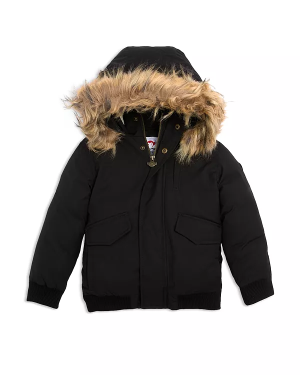 

Детское пальто для прогулок по городу с отделкой из искусственного меха - для малышей и взрослых. Appaman, черный