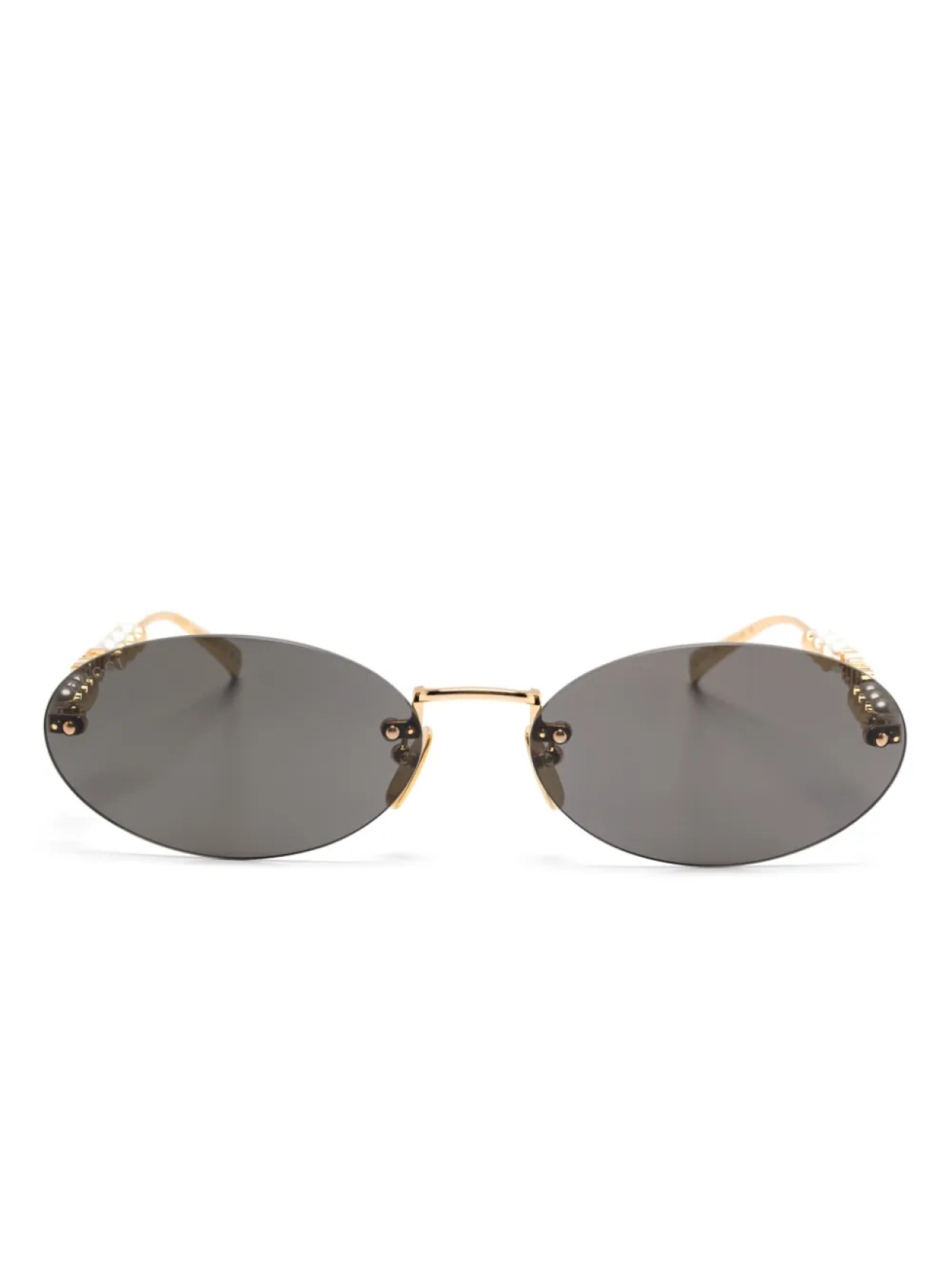 

Gucci Eyewear oval-frame солнцезащитные очки, золотой