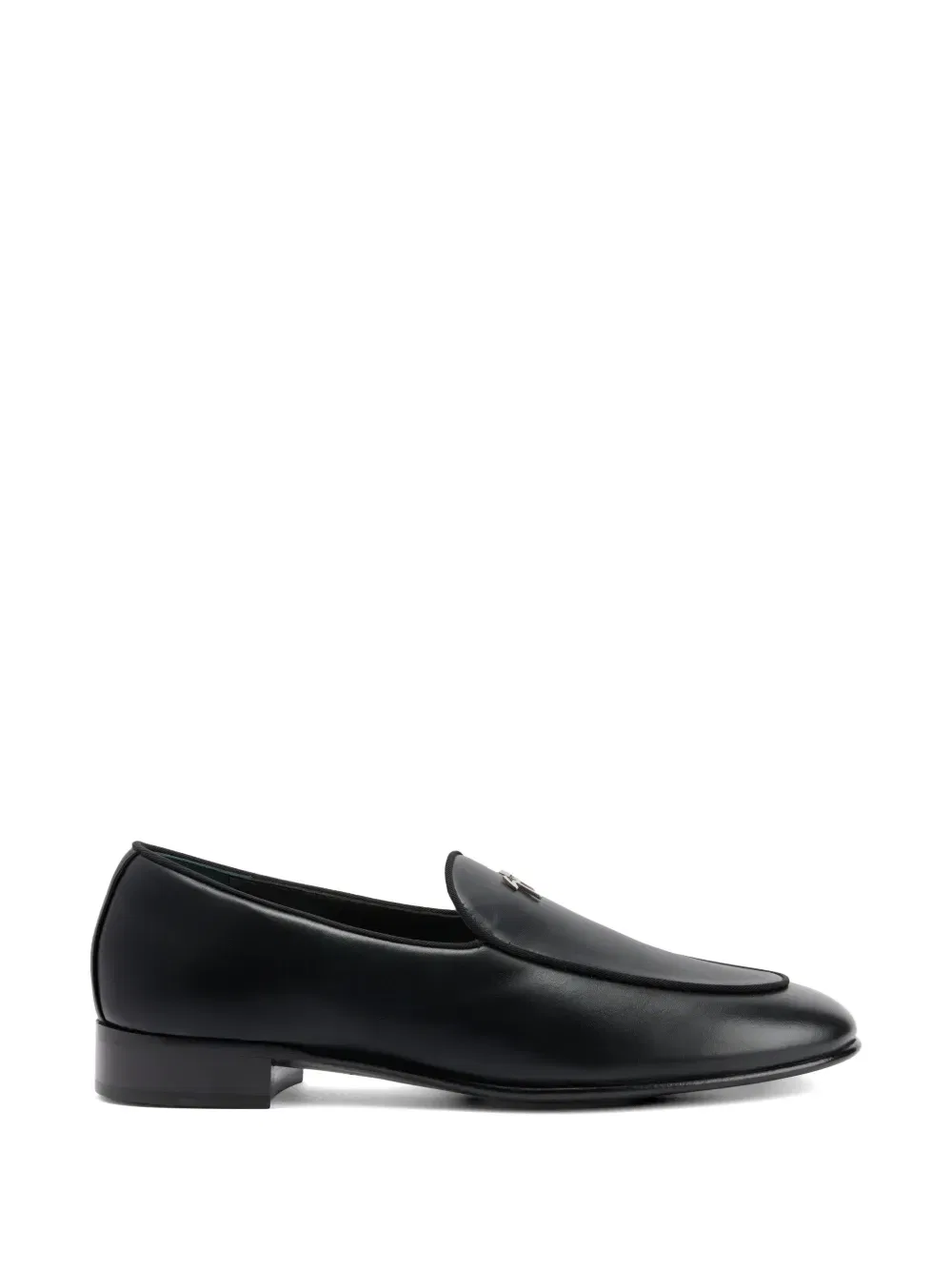 Лоферы valtor с фирменной отделкой Giuseppe Zanotti, черный