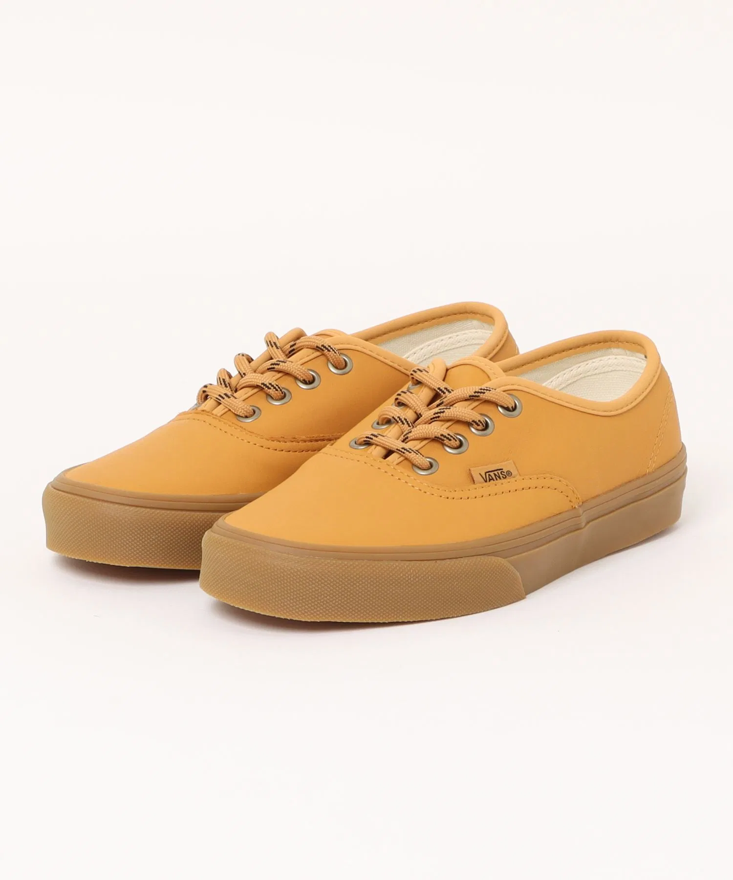 Мужские/женские кроссовки VANS AUTHENTIC из натуральной кожи коричневые — фото 2