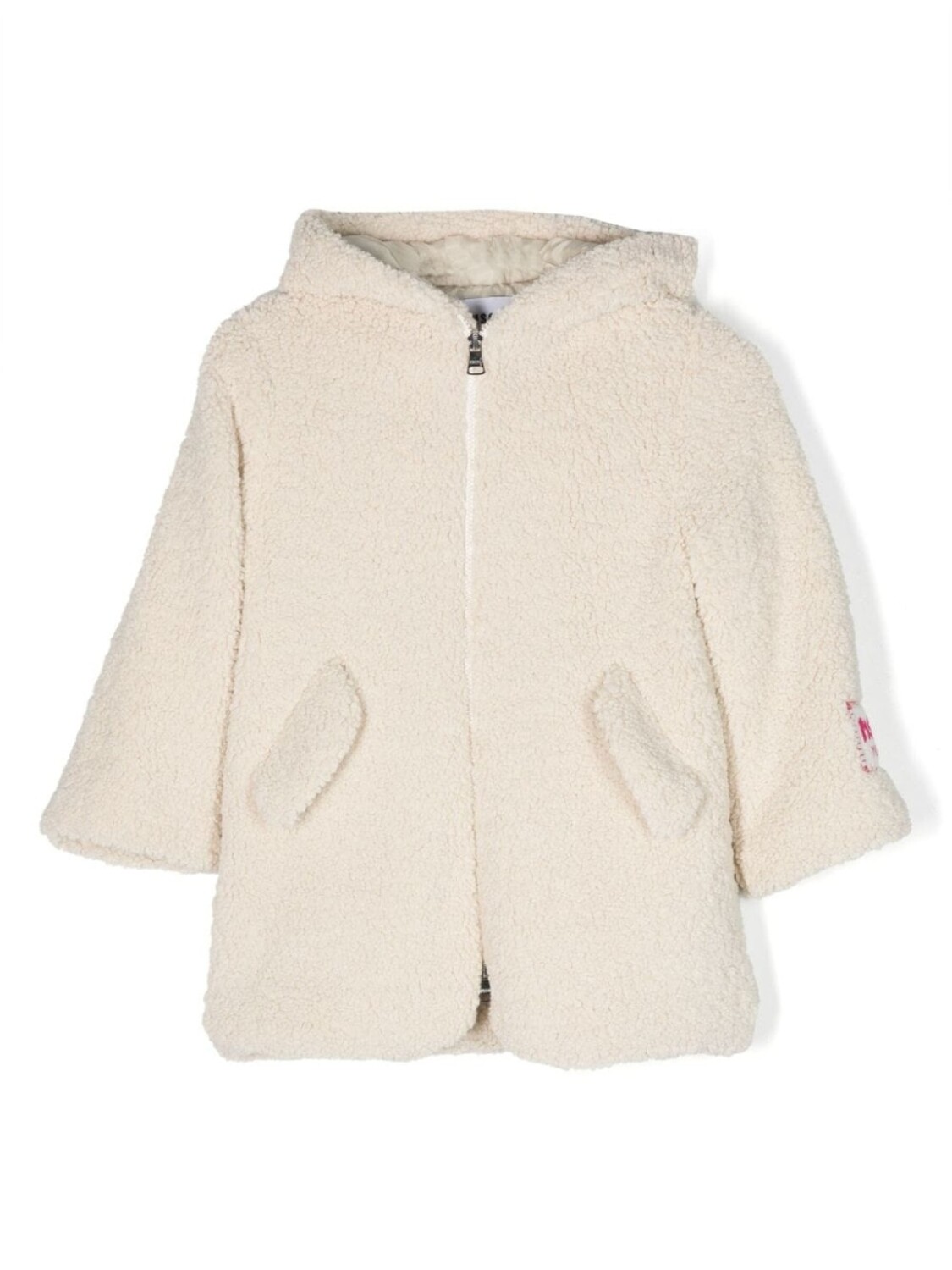 

MSGM Kids куртка из шерпы с капюшоном, нейтральный цвет