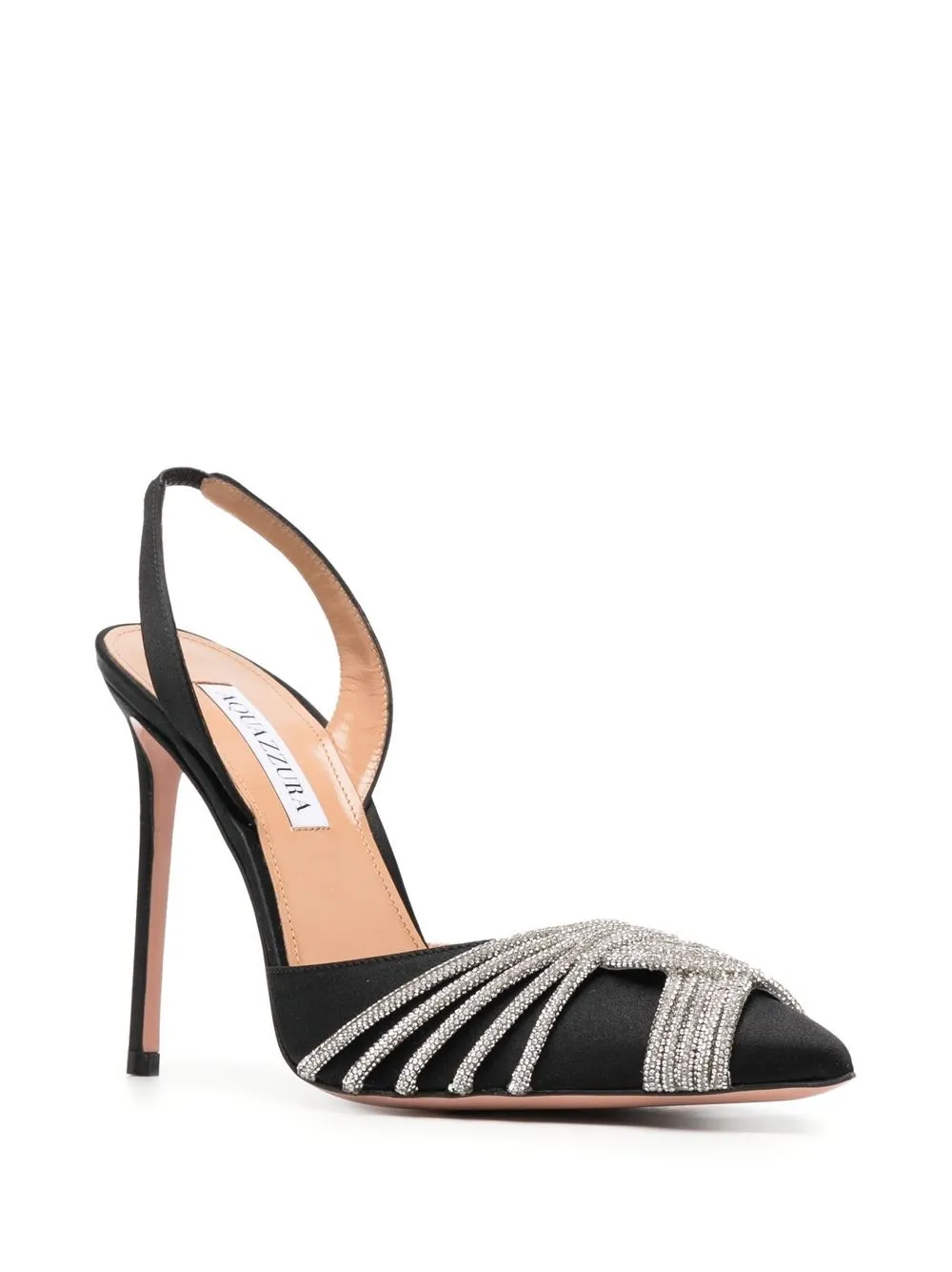Туфли с кристаллами Aquazzura, черный — фото 2