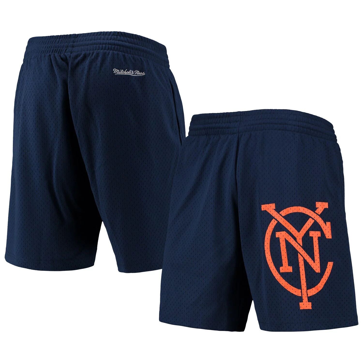 

Мужские темно-синие шорты Mitchell & Ness New York City FC с монограммой
