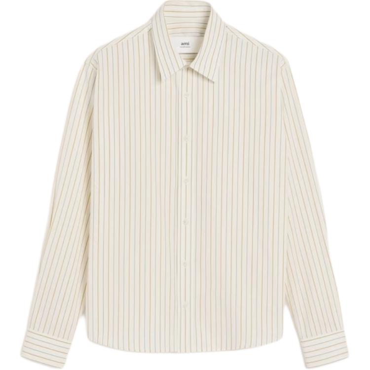 

Рубашка AMI Paris с полосками и асимметричным краем AMIPARIS, зеленый