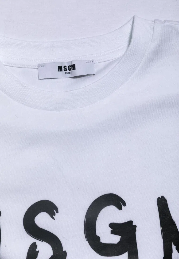 Футболка, хлопок, для детей Msgm, белый — фото 3