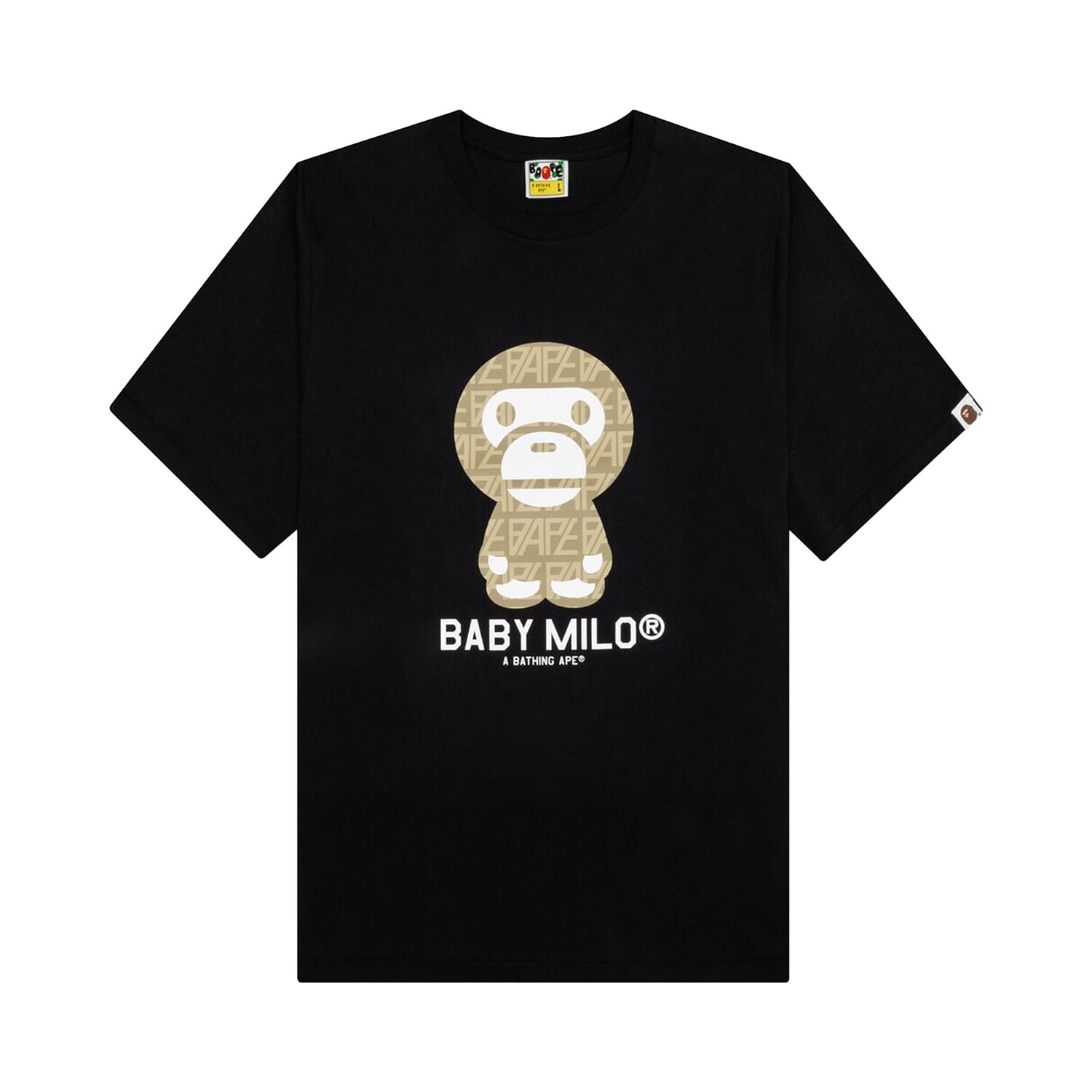 

Футболка Baby Milo с логотипом BAPE, цвет Черный/Бежевый